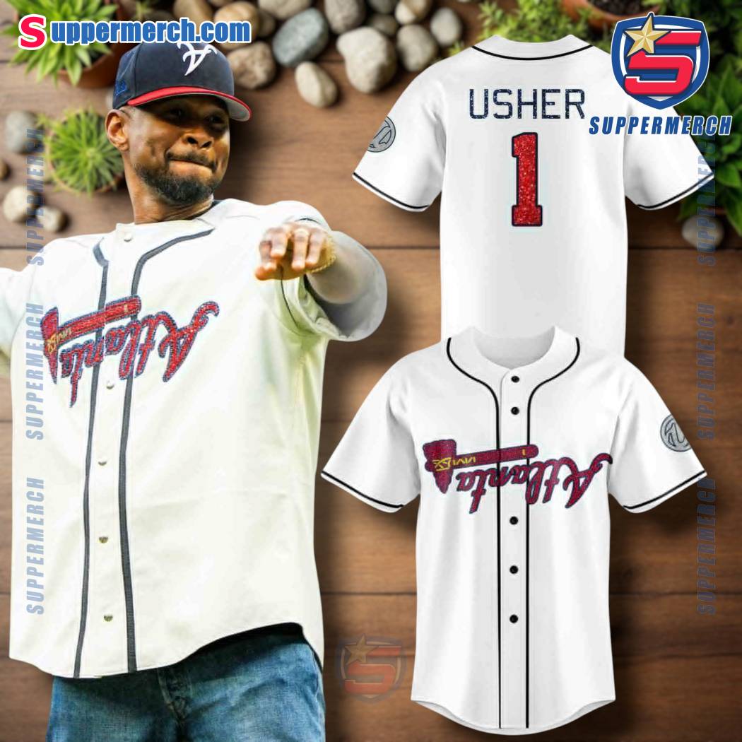 Usher Atlanta Braves Baseball Jersey SL2dl0v