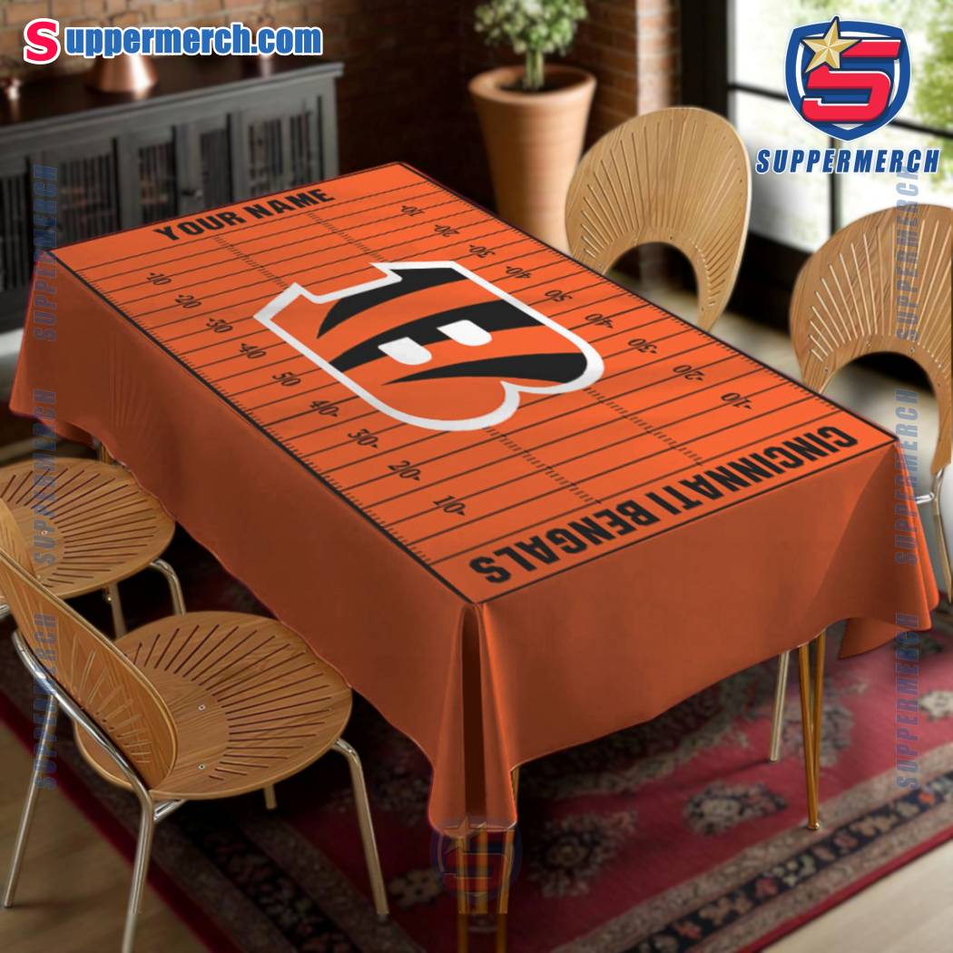 Cincinnati Bengals Field Personalized Tablecloth-a 72Sglti