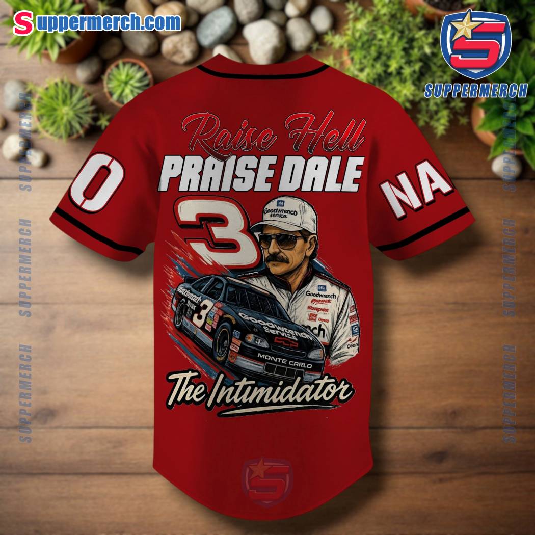 Dale Earnhardt Nascar Raise Hell Praise Dale The Intimidator Personalized Baseball Jersey-b J9dqhLj