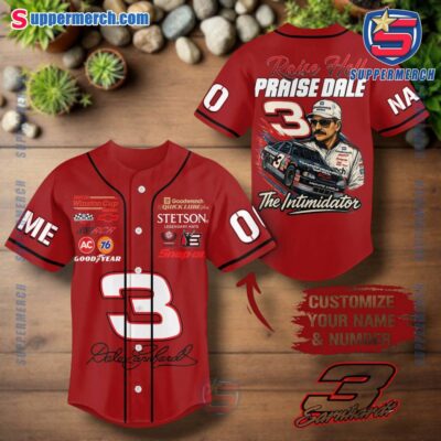 Dale Earnhardt Nascar Raise Hell Praise Dale The Intimidator Personalized Baseball Jersey 2Db4c7k