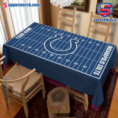 Indianapolis Colts Field Personalized Tablecloth XEYpgTG