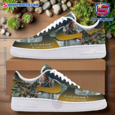 Jurassic World No One's Dumb Enough To Go Where We're Going Air Force Shoes nkwtj5g