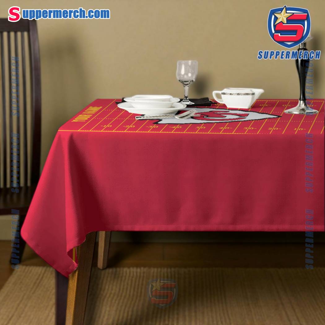 Kansas City Chiefs Field Personalized Tablecloth-b IUJYu5j