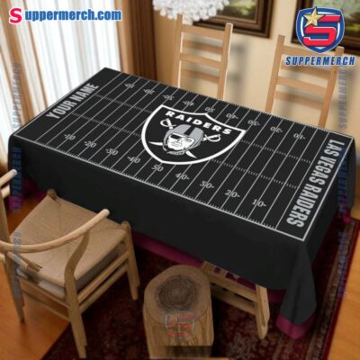 Las Vegas Raiders Field Personalized Tablecloth bvulhMk