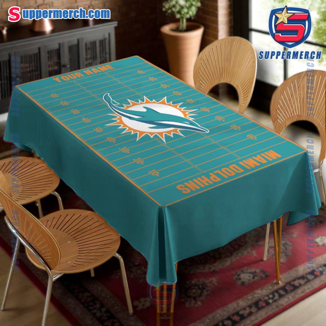 Miami Dolphins Field Personalized Tablecloth-b xVGvDp0