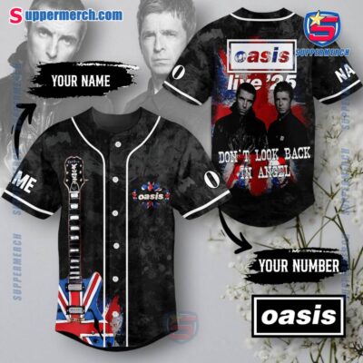 Oasis Live 25 Don't Look Back In Angel Personalized Baseball Jersey LfxmKB6
