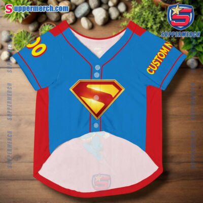 Superman Goodest Boy In The Galaxy Personalized Pet Baseball Jersey-a d1D30Mz