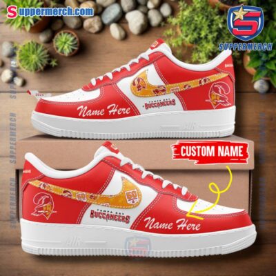Tampa Bay Buccaneers Throwback 50 Seasons 1976-2025 Personalized Air Force Shoes 4dYEtb5