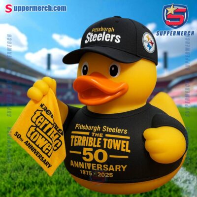 Pittsburgh Steelers The Terrible Towel 50th Anniversary Rubber Duck-a KDjOrlQ
