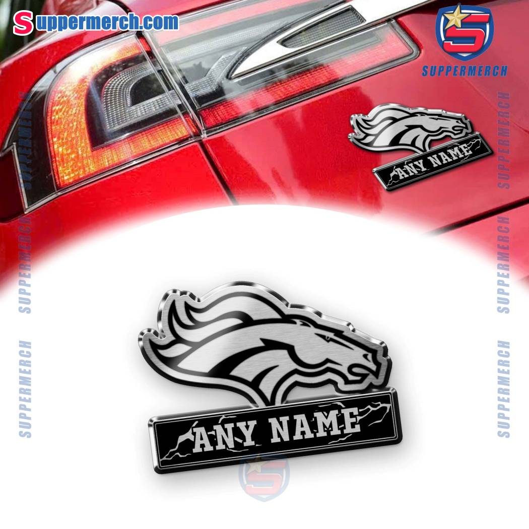 Denver Broncos Personalized Laser Engraved Car Badge R2ABn93