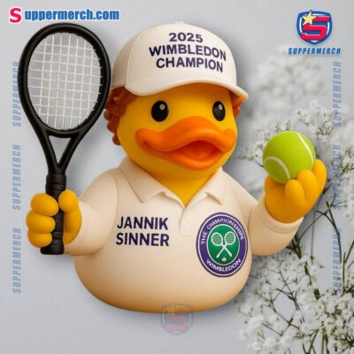 Jannik Sinner Wimbledon Champion 2025 Rubber Duck-a tFBDdb3