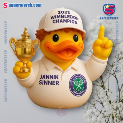Jannik Sinner Wimbledon Champion 2025 Rubber Duck jxps9Gr