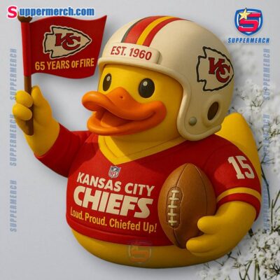 Kansas City Chiefs Raise The Flag 65 Years Of Fire Rubber Duck aeTpZiU