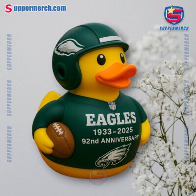 Philadelphia Eagles 1933-2025 92nd Anniversary Rubber Duck zRau9EJ