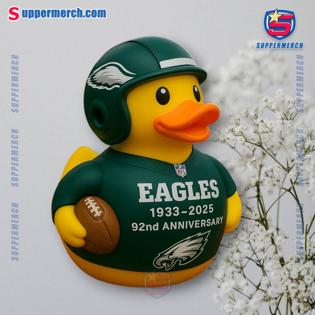 Philadelphia Eagles 1933-2025 92nd Anniversary Rubber Duck zRau9EJ