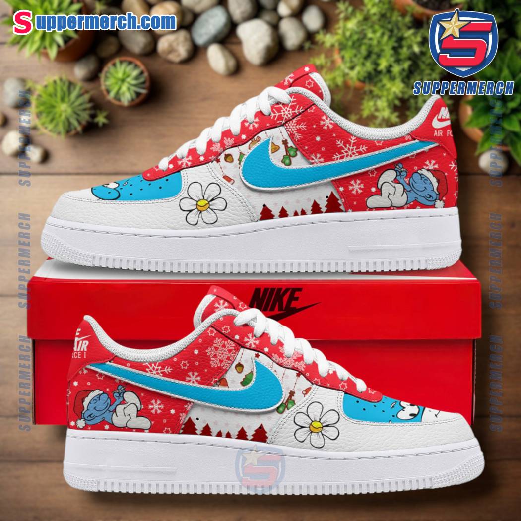 The Smurfs Christmas Air Force Shoes Puzs2WX
